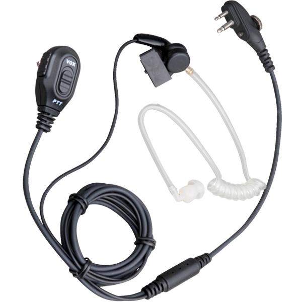 Hytera EAM13 Earpiece with Acoustic Tube and In-line PTT (Black)