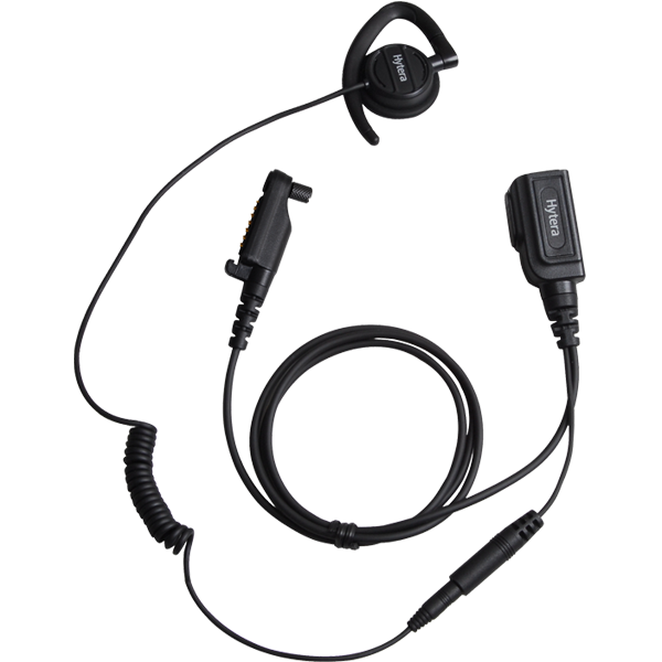 Hytera EHN20 Swivel Style Detachable Earpiece with In-line PTT and Microphone (Black)