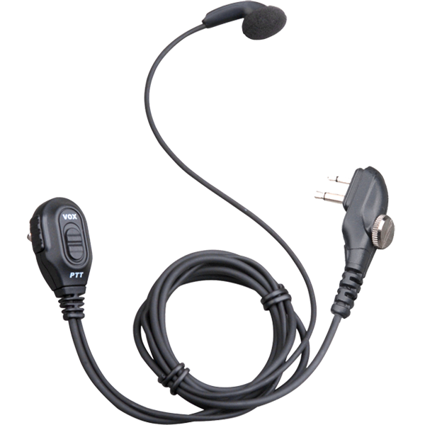 Hytera ESM12 Earbud with In-line PTT and Microphone (Black)