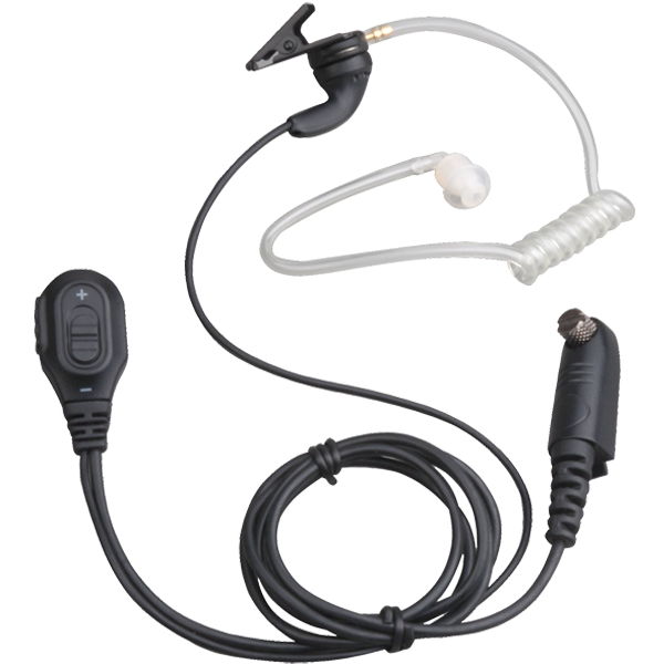 Hytera EAN04 Earpiece with Acoustic Tube and In-line PTT (Black)