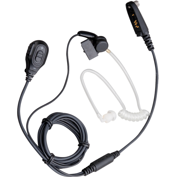 Hytera EAN07 Earpiece with Acoustic Tube and In-line PTT (Black)