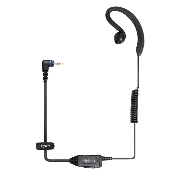 EHS16 C-Style Earpiece with In-line PTT and Microphone (Black)